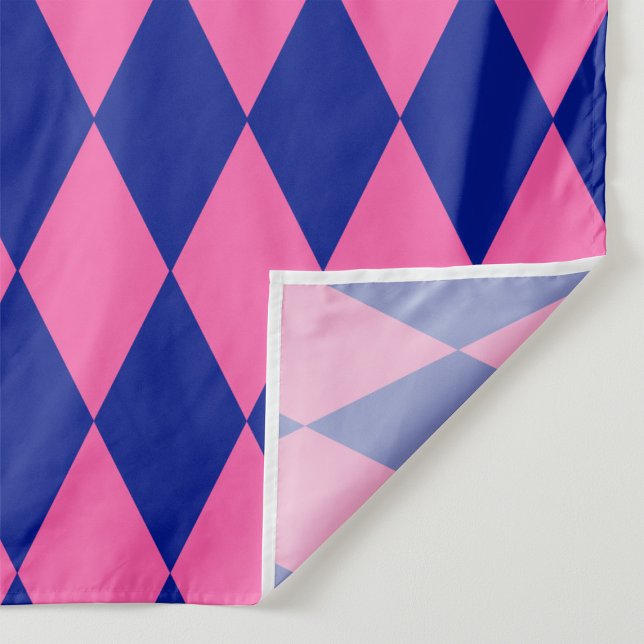 Pink and Blue Harlequin Checkered Design  Fabric (Creator Uploaded)
