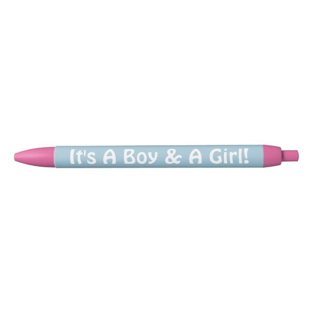 Pink and Blue It's A Boy and A Girl Hand Out Pens (Front)