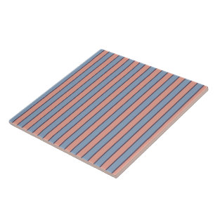 Pink and blue line stripes pattern ceramic tile