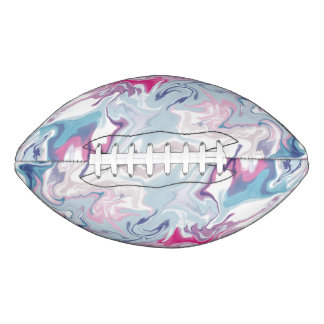 Pink and blue liquid acrylic throw pillow football