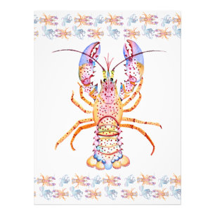 Pink and Blue Lobster Photo Print