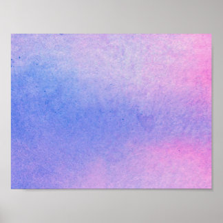 Pink and Blue Marble Watercolour Poster