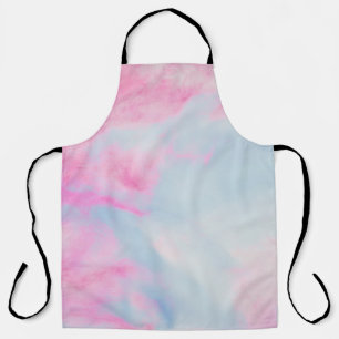 PINK AND BLUE MARBLED BACKGROUND APRON
