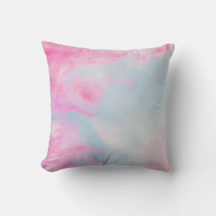 PINK AND BLUE MARBLED BACKGROUND CUSHION