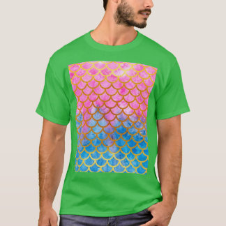 Pink and blue mermaid scales T-Shirt