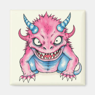 Pink and Blue  Monster Magnet