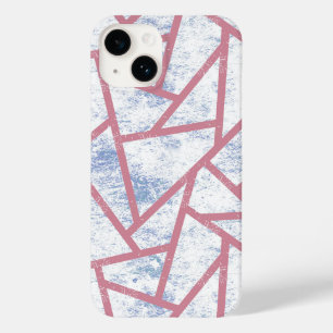 Pink and blue mosaic pattern  Case-Mate iPhone 14 case