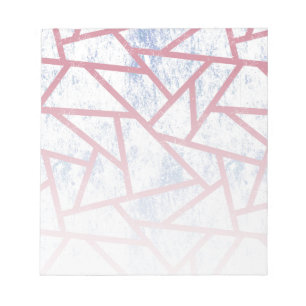 Pink and blue mosaic pattern notepad