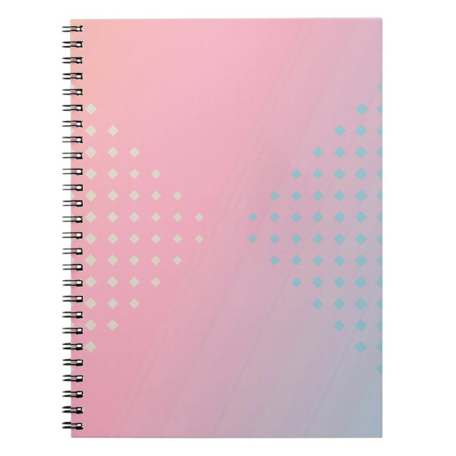 Pink and Blue Ombre Gradient Notebook (Front)