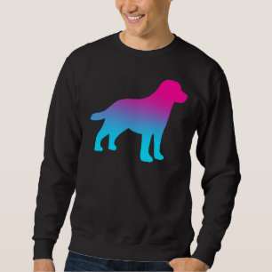 Pink And Blue Ombre Labrador Retriever Sweatshirt