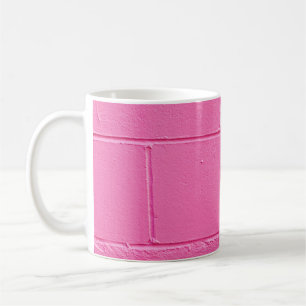 Pink and blue painted wall coffee mug