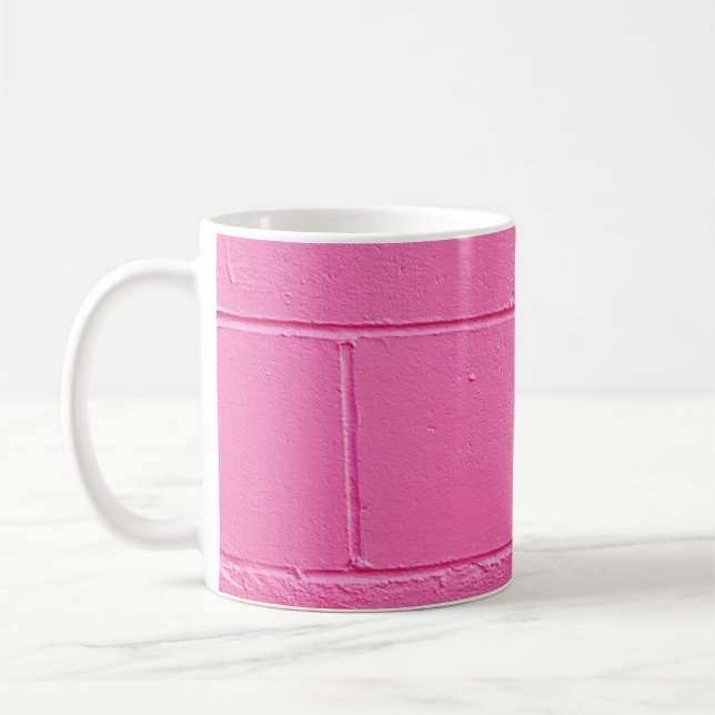 Pink and blue painted wall coffee mug (Left)