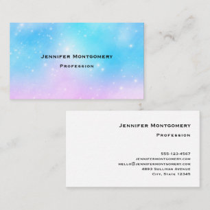 Pink and Blue Pastel Gradient Sky Business Card