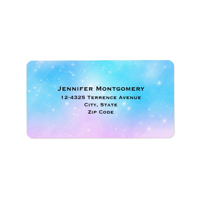 Pink and Blue Pastel Gradient Sky Label (Front)