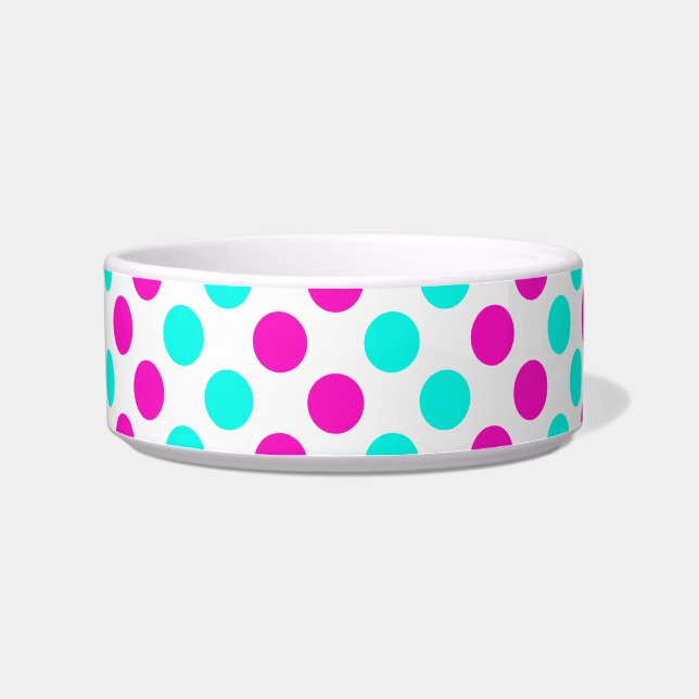 Pink and Blue Polka Dots Bowl (Left)