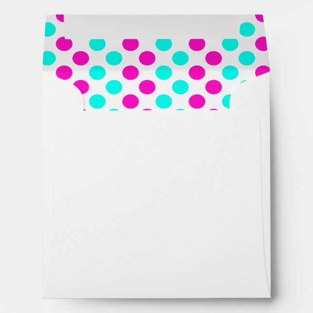 Pink and Blue Polka Dots Envelope (Back (Bottom))
