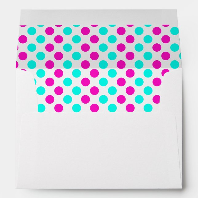 Pink and Blue Polka Dots Envelopes (Back (Bottom))