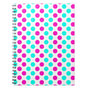 Pink and Blue Polka Dots Notebook
