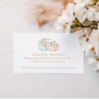Pink and Blue Pumpkin Gender Reveal Diaper Raffle