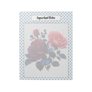 Pink and Blue Roses Notes