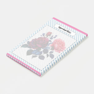  Pink and Blue Roses Notes
