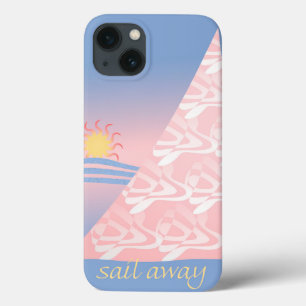 Pink and Blue Sail Away iPhone 13 Case