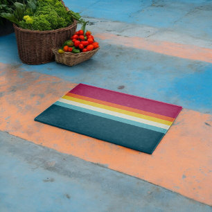 Pink and Blue Shades Stripe Cutting Board