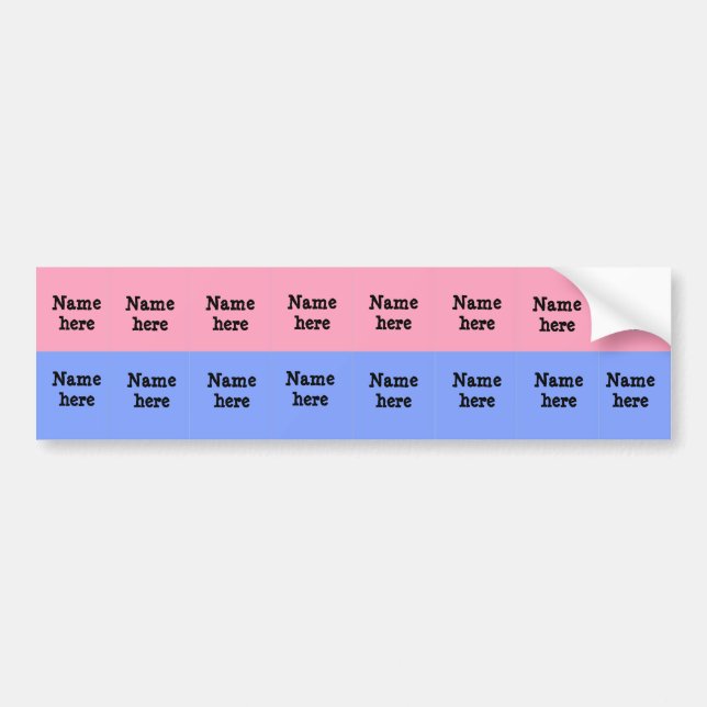 Pink and Blue sippy cup labels (Front)