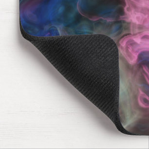 pink and blue smoke abstract mouse pad