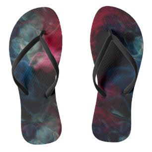 pink and blue smoke abstract thongs