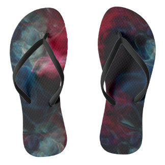 pink and blue smoke abstract thongs