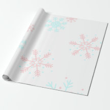 pink and blue snowflake christmas