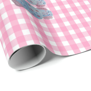 Pink and Blue Staffordshire Dogs Wrapping Paper