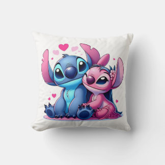 Pink and Blue Stitch Cushion