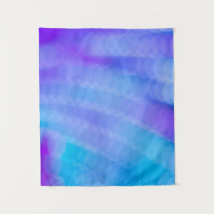Pink and blue striped textile tapestry
