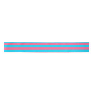 Pink and Blue Stripes Design Satin Ribbon