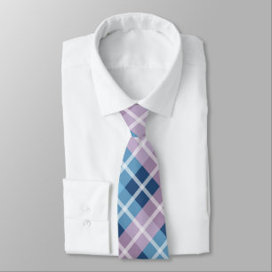Pink And Blue Tartan Christmas Tie