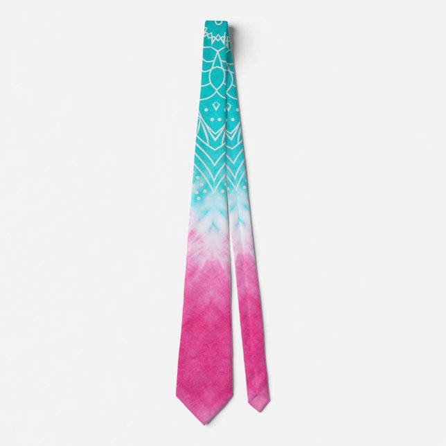 Pink and Blue Tie dye with Mandala Sway in Style (Front)