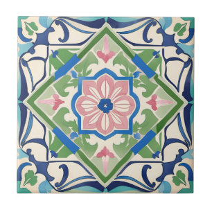 Pink and Blue Tile