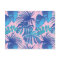 Pink and Blue Tropical Leaf Design 