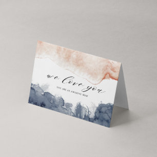 Pink And Blue Watercolor Wash Mother's Day Card