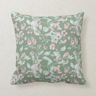 Pink and blush floral pattern  cushion