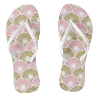 Pink and Brass Chinese Semi Circle Wave Pattern