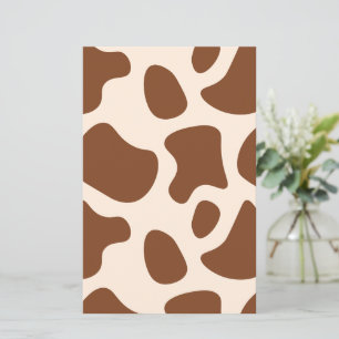 Pink and Brown Cow Print Scrapbook Paper
