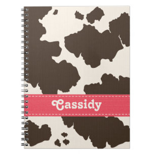 Pink and Brown Cowhide Notebook Journal
