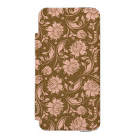 Pink and Brown Floral Pattern