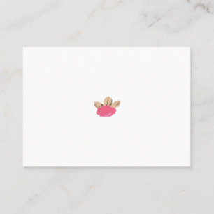 pink and brown illustration place card