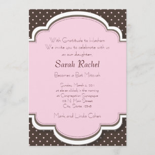 Pink and Brown Invitation