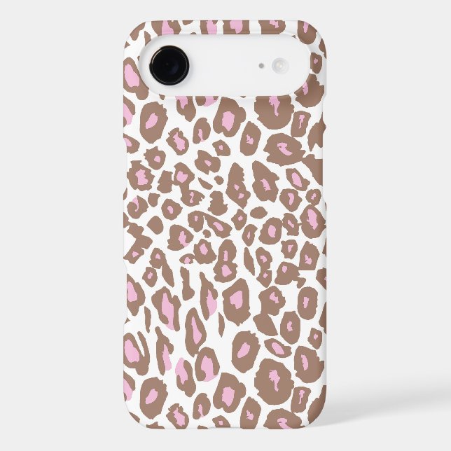 Pink and Brown Leopard Print Case-Mate iPhone Case (Back)