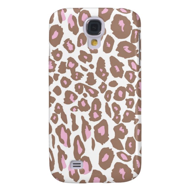 Pink and Brown Leopard Print Case-Mate Samsung Galaxy Case (Back)